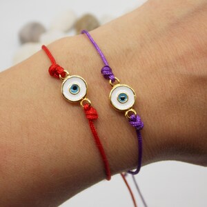 Evil eye bracelet SET | Red evil eye | Purple evil eye,Ftou mataki,Mati armband | Greek mati bracelet |Gift for her/him |Jewelry from Greece