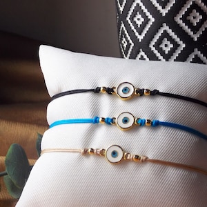 Minimalist Evil eye bracelet, Evil eye armband, Mati Greek Jewelry for Protection, Made in Greece mataki armband,Evil Eye mati bracelet gift