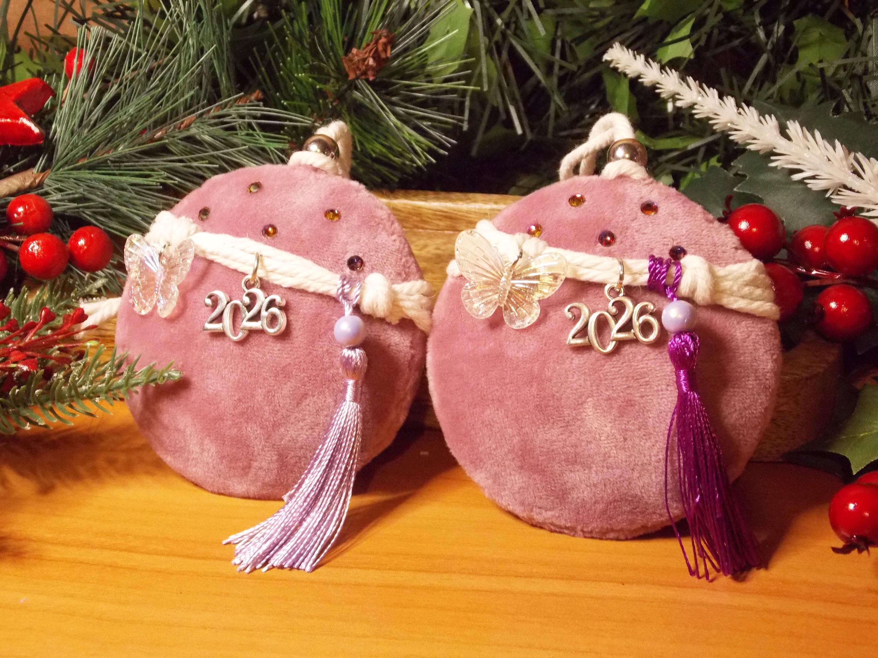 Pink Christmas Ball Ornament 2026: Tree or Rearview Mirror Charm, Swarovski Crystals Decoration - Etsy