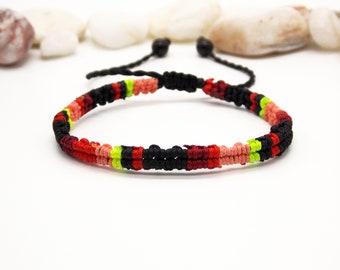 Makramee Surfer Armband: Handgewebtes wasserdichtes Nylonarmband