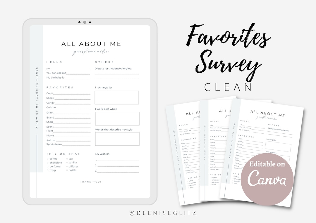CLEAN Employee Favorites List Template PDF Fillable My Favorite CLEAN Employee Favorites List Template PDF Fillable My Favorite