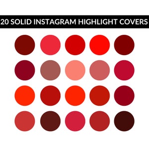 Solid Red Instagram Highlight Cover, Valentines Day Gifts, Shades of Red, Simple Instagram Story Backgrounds, Social Media IG Icon,