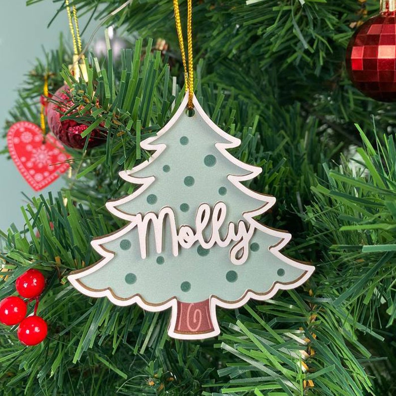 Personalized Newborn Baby Ornament, Custom Name Christmas Tree Ornament