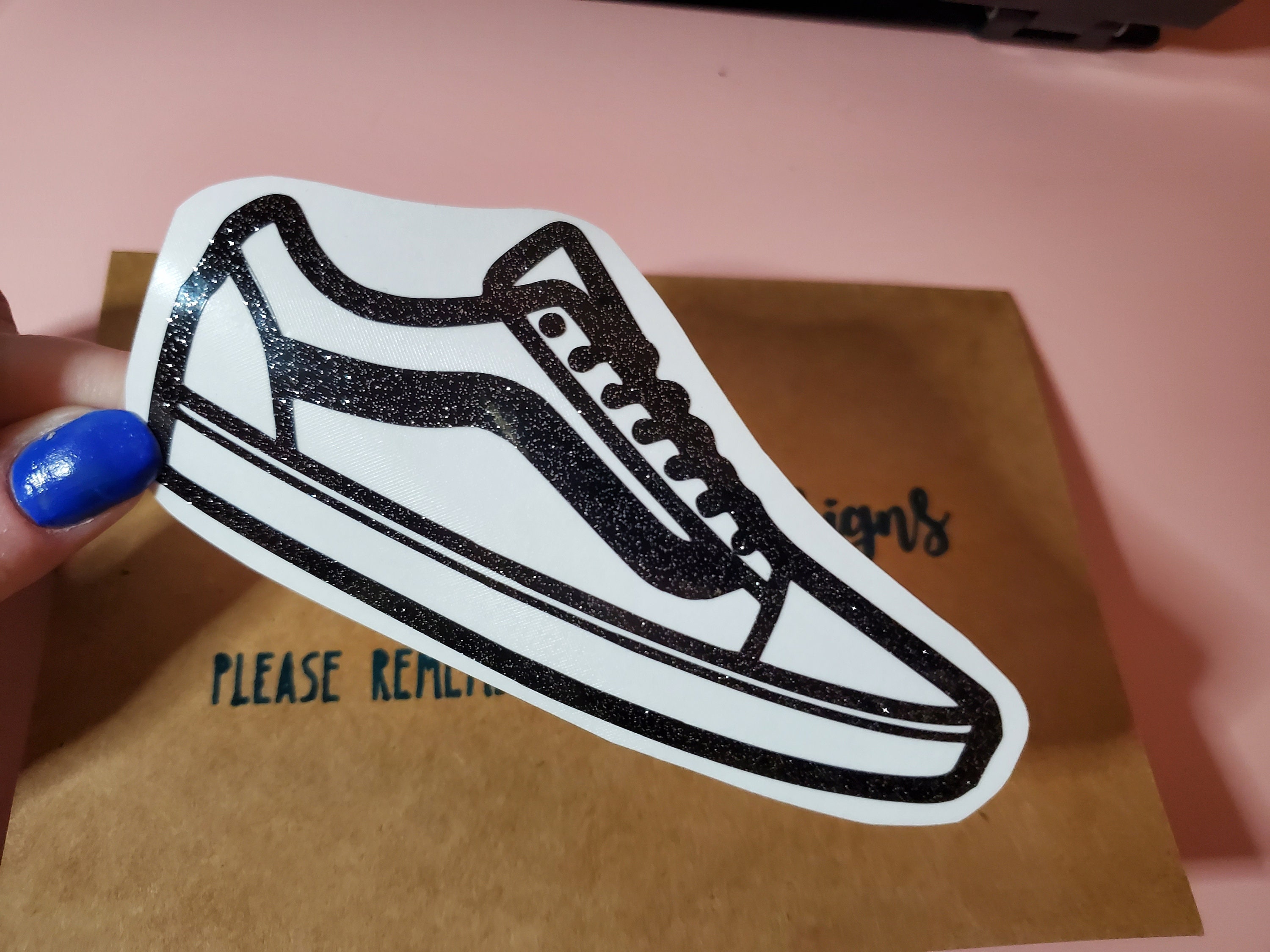 Vans Decal Vans off the wall sneaker sticker Vans shoes Etsy