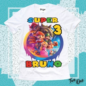 Mario Birthday Custom Shirt,Personalized Family shirts,Gif birthday shirt,Super Gift,All Sizes Shirt,Family Tees Custom,Mario Inspired Shirt