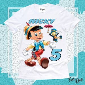 Pinocho Birthday Shirt,Inspired Pinocho personalized Shirt,Pinocho Custom Birthday T-shirt for Kids,Pinocho Shirt Birthday,Pinocho