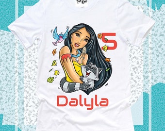 Princess Pocahontas Birthday Shirt,Indian Princess shirt,Pocahontas  Shirt,Princess Pocahontas Shirt,Pocahontas Birthday