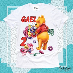Winnie Pooh Birthday Shirt, Winnie Pooh personalized Shirt, Winnie Pooh Custom Birthday T-shirt for Kids,Winnie Pooh Shirt Birthday