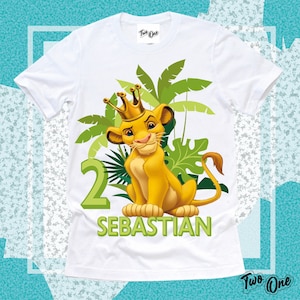 Camisa de cumpleaños del rey león, camisa de cumpleaños del rey león Simba, camiseta de cumpleaños del rey león personalizada de Simba, camiseta de fiesta del león Simba, camisa personalizada