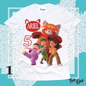 Rood aangepast verjaardagsshirt, rood shirt draaien, verjaardag rood shirt draaien, rood shirt voor kinderen, rood pandaT-shirt, Panda Power shirt draaien