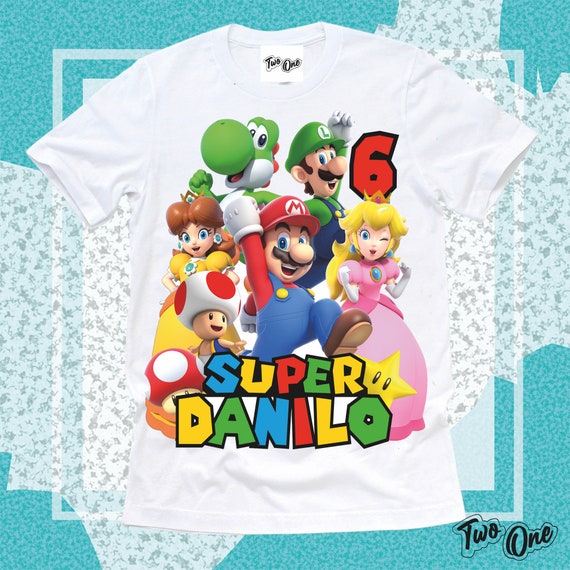 ピーチ姫バースデーシャツ：カスタムスーパーマリオパーティーTシャツ