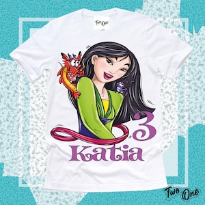 Mulan Birthday Shirt,Inspired Mulan  personalized Shirt,Mulan Custom Birthday T-shirt for Kids,Mulan Shirt Birthday, Disney Mulan T Shirt.