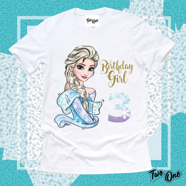 Frozen Custom Birthday Shirt,Disney Princess Shirt,Frozen Birthday Shirt,Birthday Party Shirt,Birthday Girl Shirt,Frozen Shirt Birthday