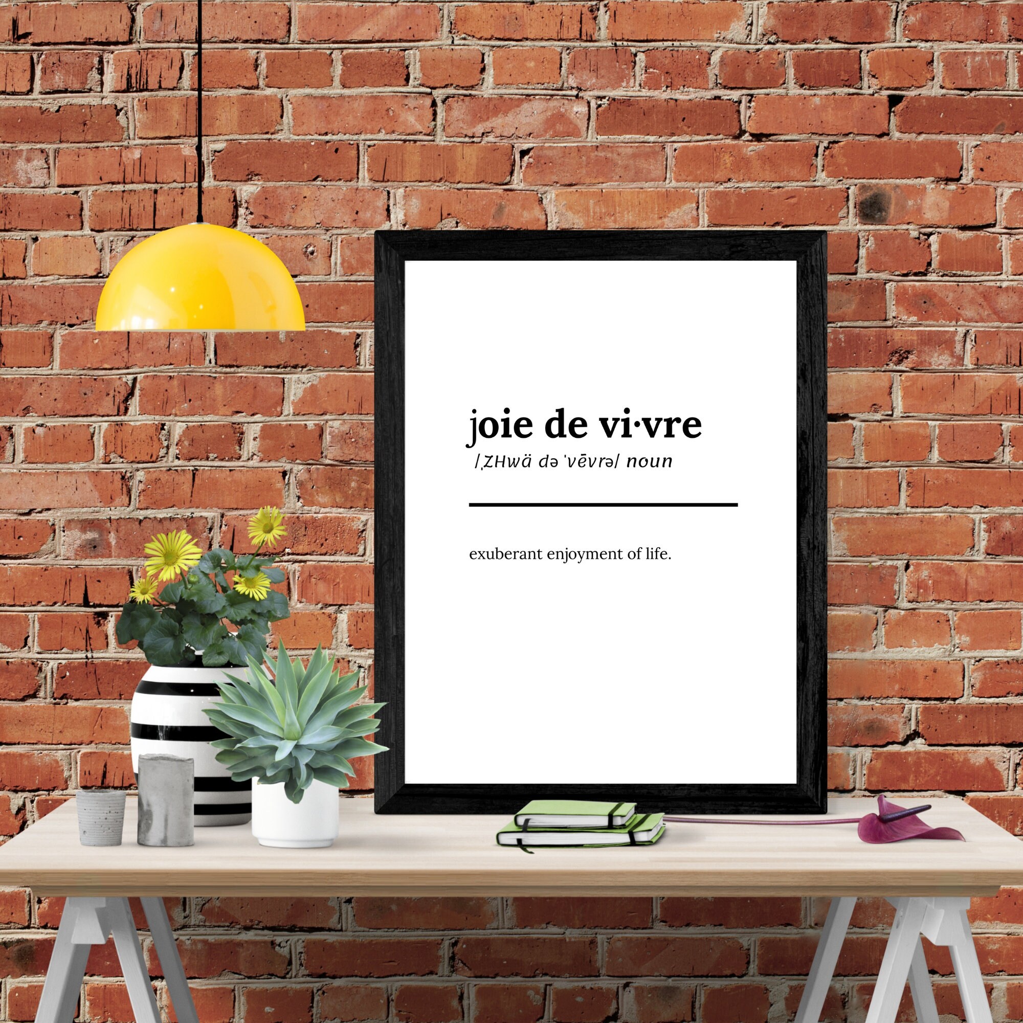 Joie de Vivre Definition Kunstdruck / DIGITAL DOWNLOAD / Etsy