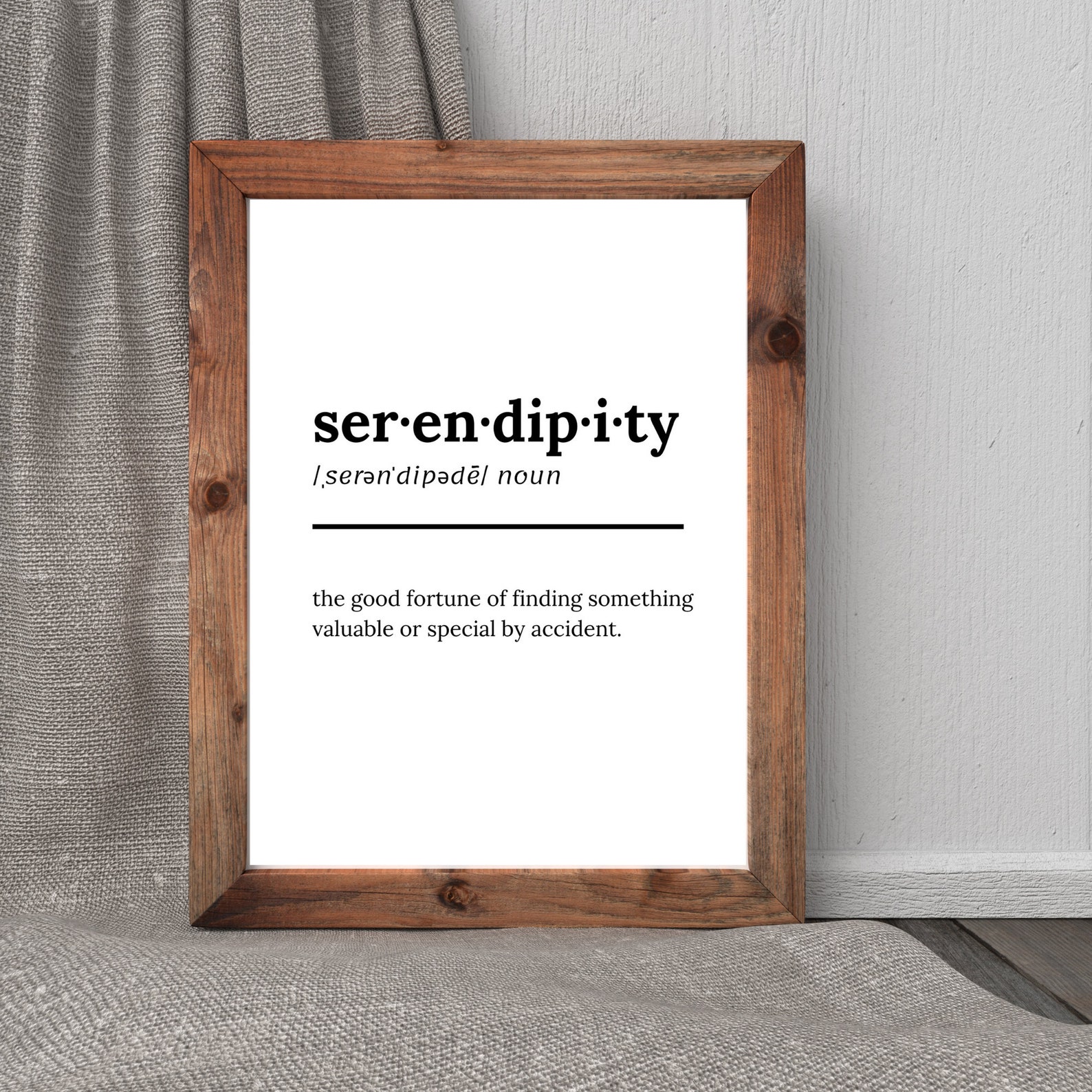Serendipity Definition Art Print Digital Download Etsy 