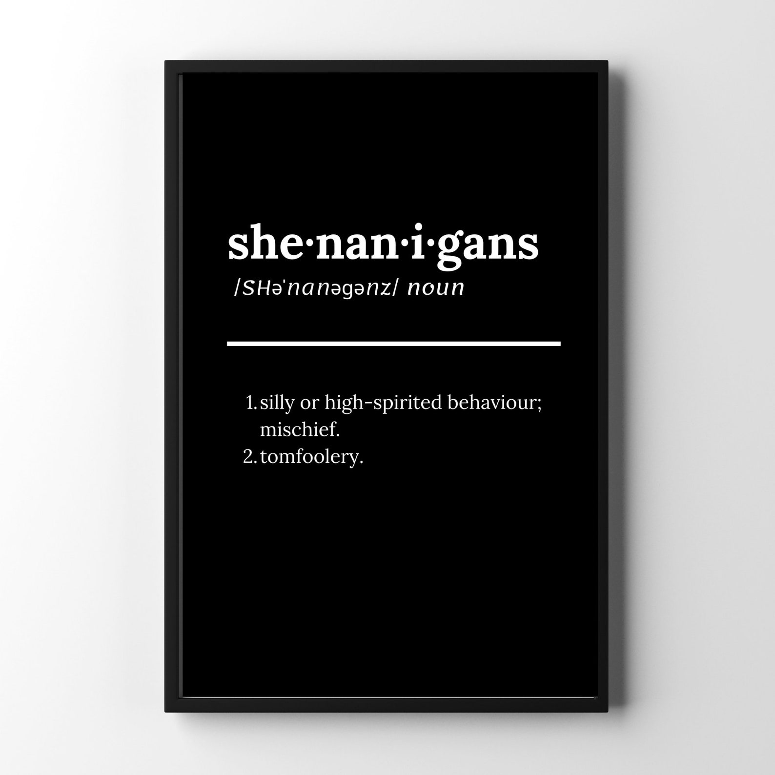 Shenanigans Definition Art Print / DIGITAL DOWNLOAD / Etsy
