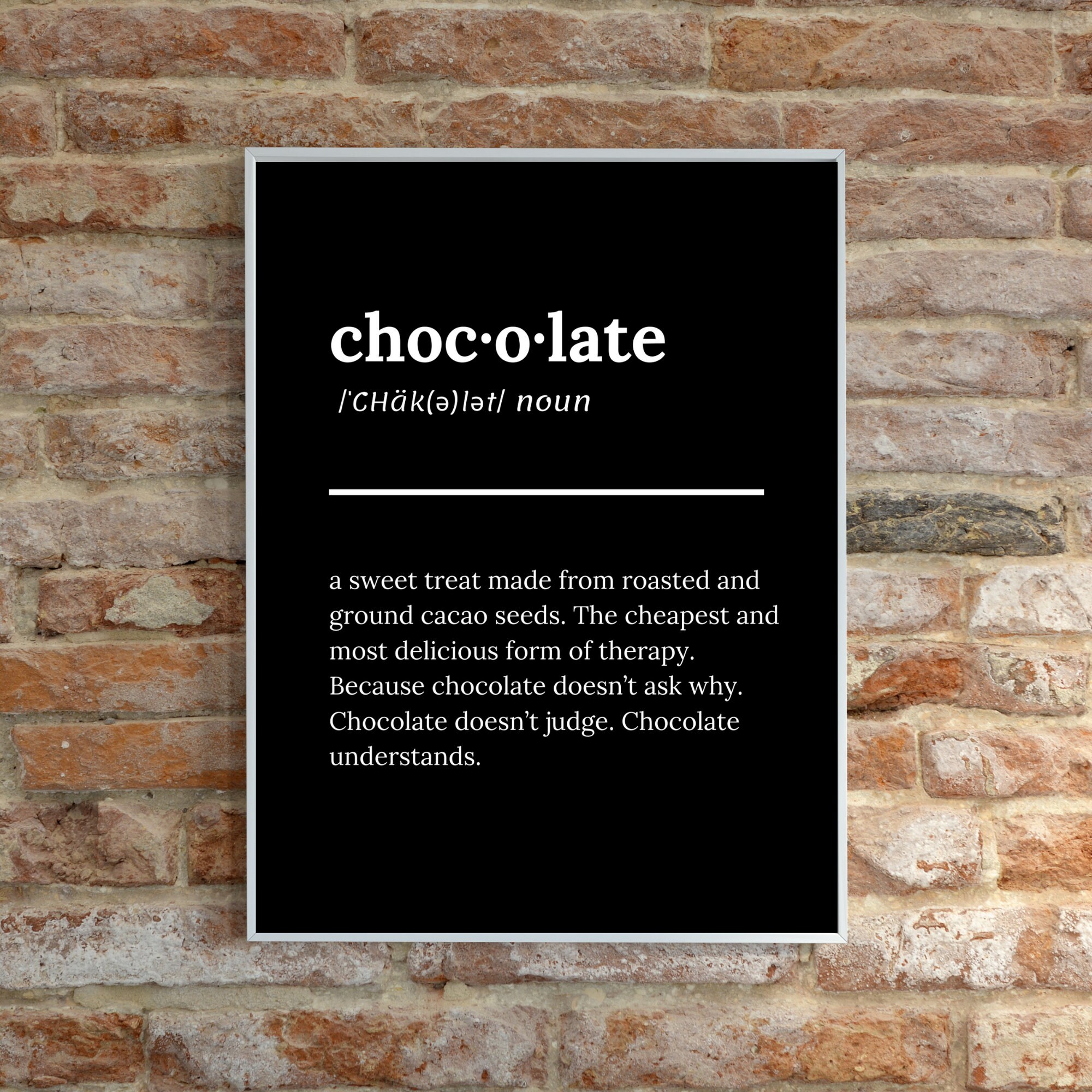 Chocolate Definition Art Print / DIGITAL DOWNLOAD / Printable Etsy
