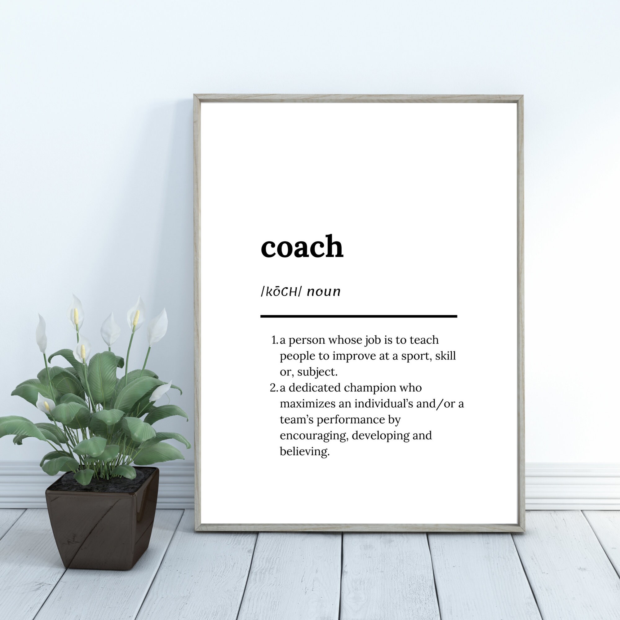 Coach Definition Art Print / DIGITAL DOWNLOAD / Printable Art Etsy