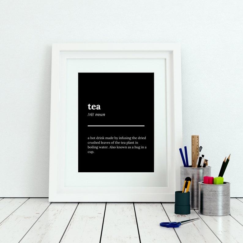 Definition of Tea Digital Print Download Printable Wall Art Instant Digital Download