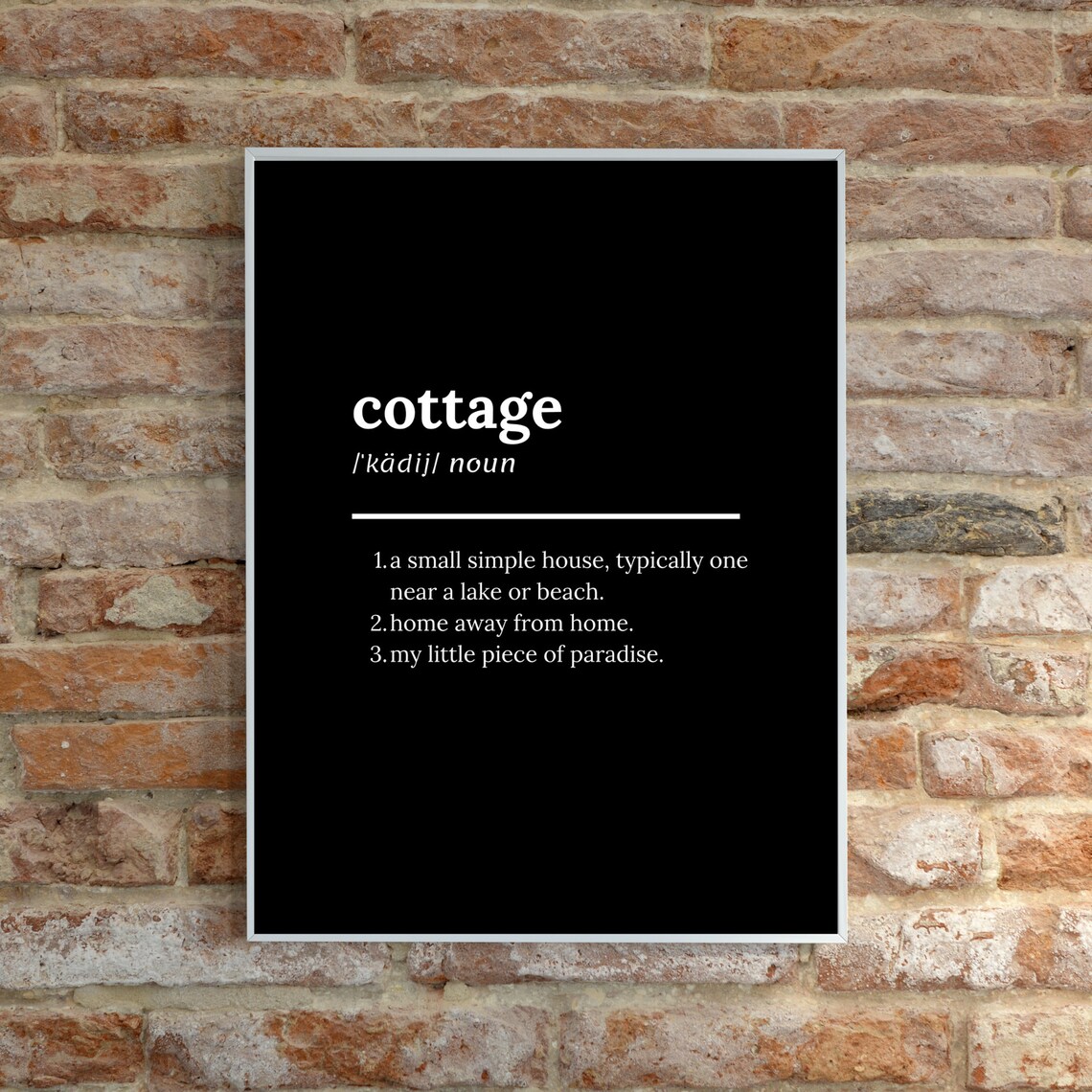 Cottage Definition Art Print / DIGITAL DOWNLOAD / Printable Etsy