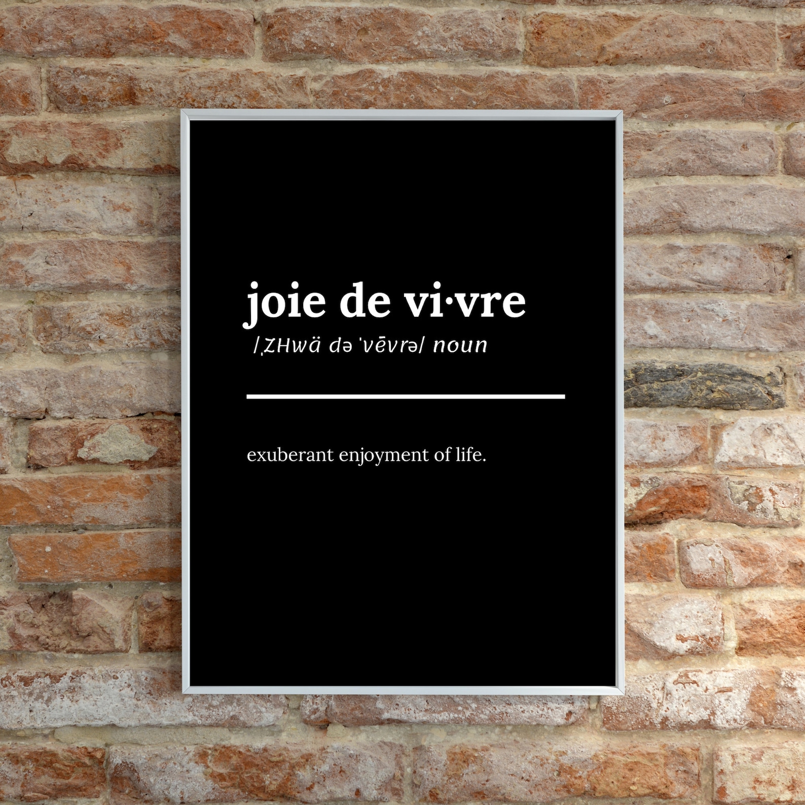 Joie de Vivre Definition Kunstdruck / DIGITAL DOWNLOAD / Etsy