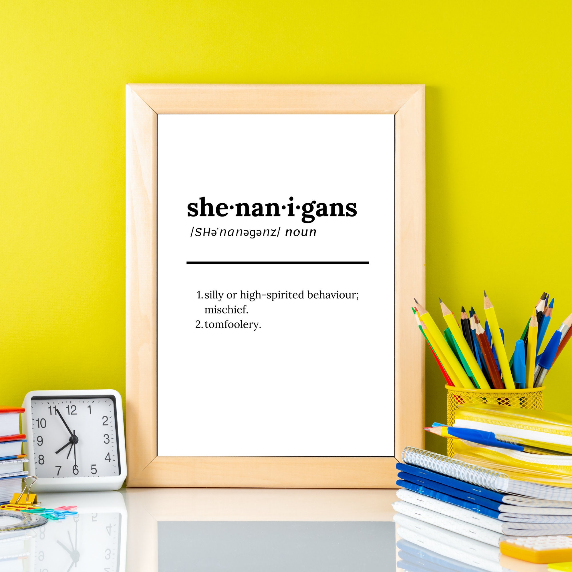 Shenanigans Definition Art Print / DIGITAL DOWNLOAD / Etsy