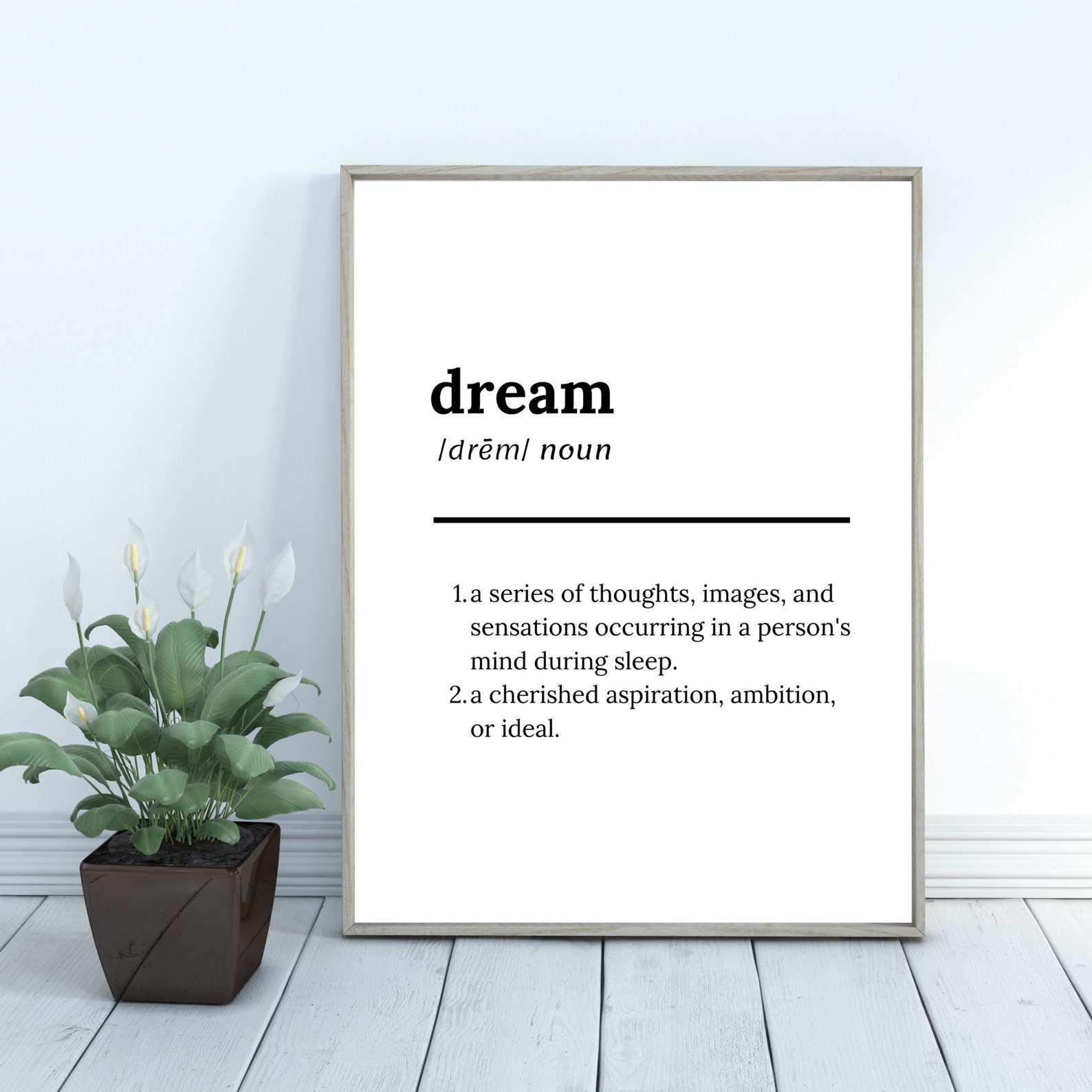 Dream Definition Art Print / DIGITAL DOWNLOAD / Printable Art Etsy