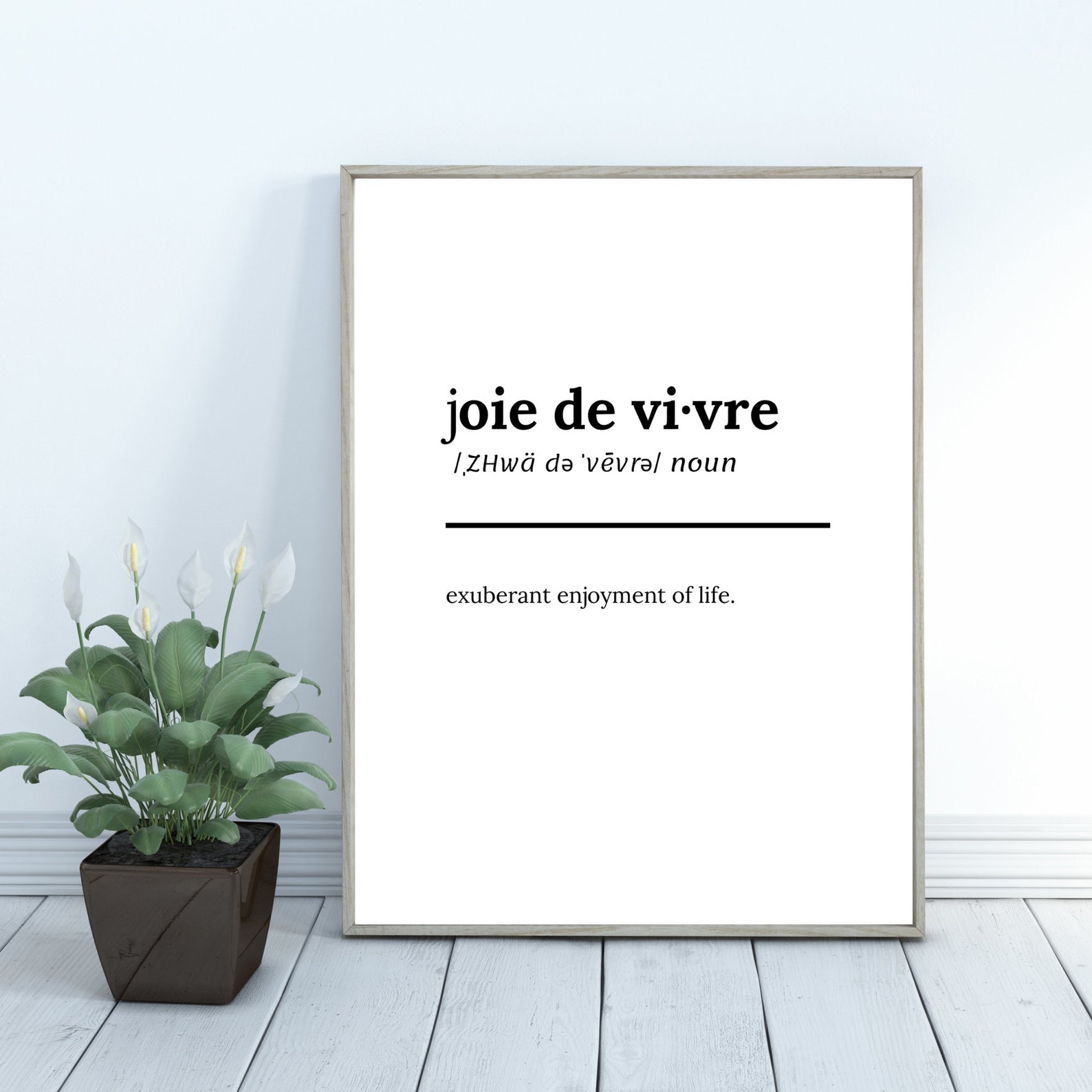 Joie de Vivre Definition Kunstdruck / DIGITAL DOWNLOAD / Etsy
