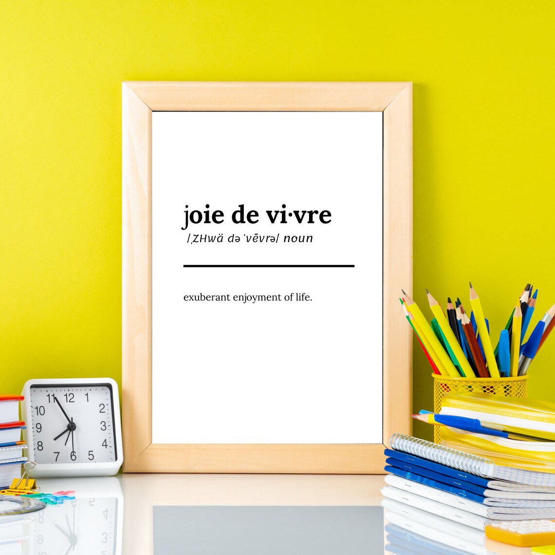 Joie De Vivre Definition Art Print / DIGITAL DOWNLOAD / Etsy