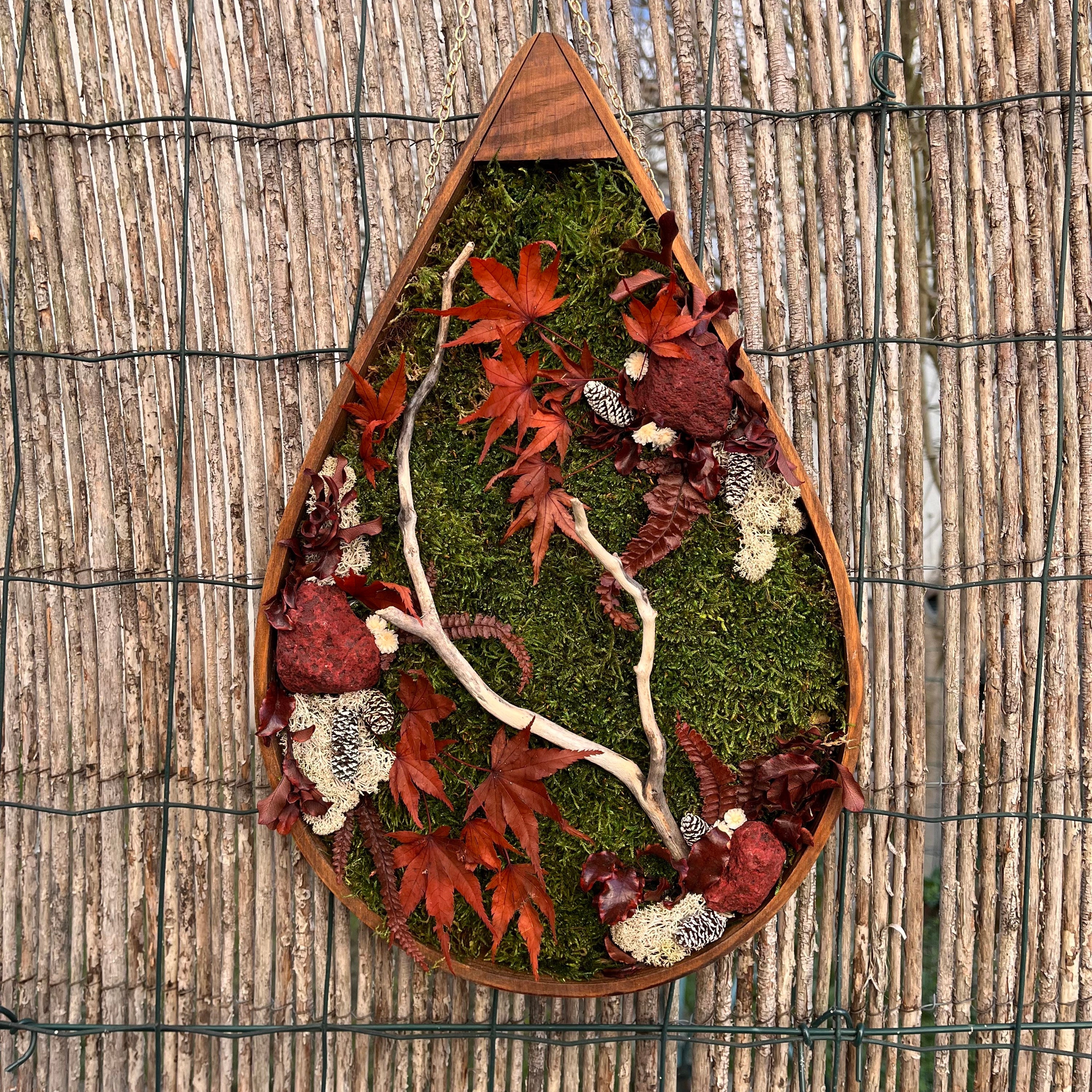 Tableau Goutte d'eau en Végétaux Stabilisés