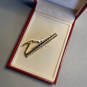 Vintage Rare S.T. DUPONT Tie Clip gold plated with box in mint condition