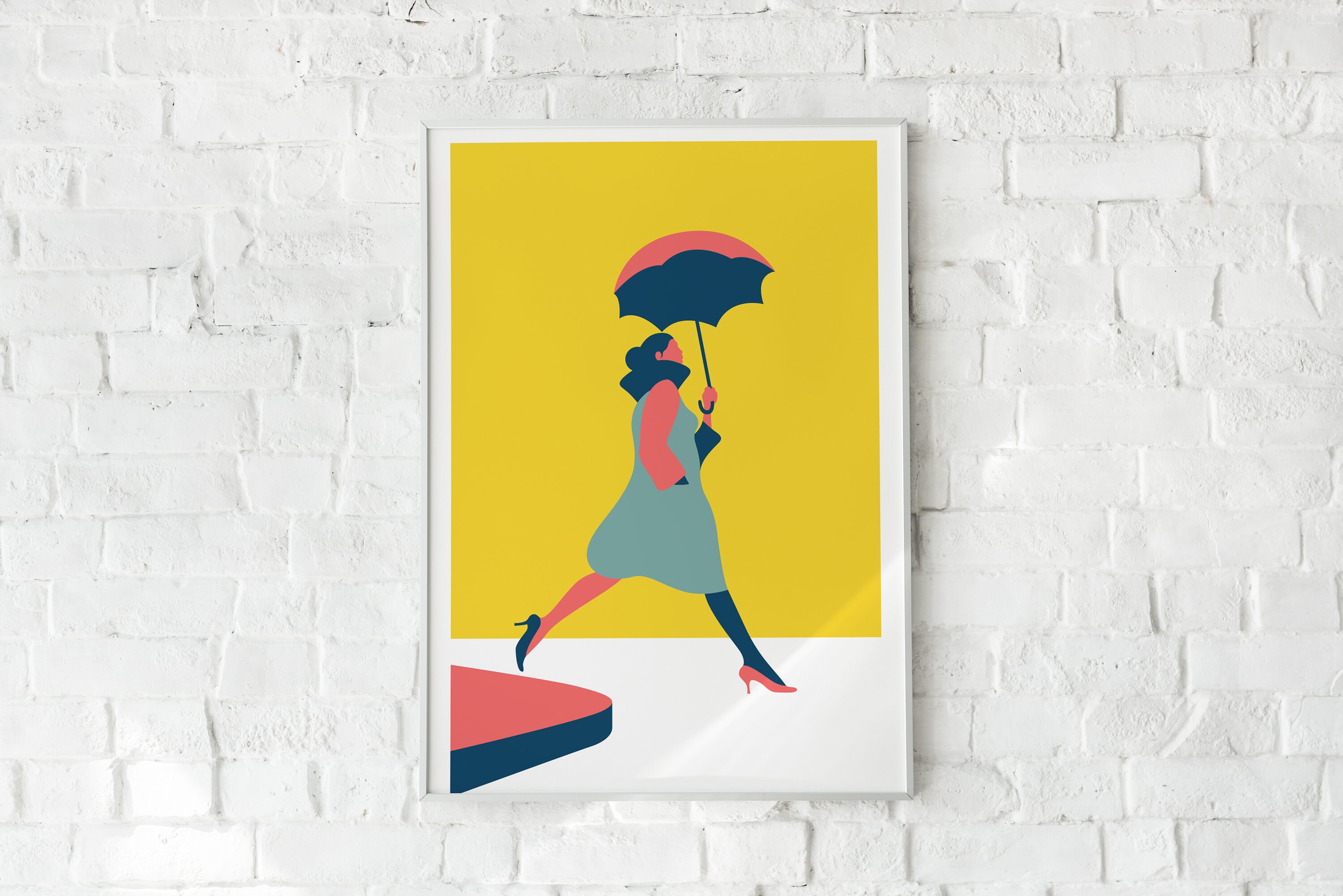 Décoration Murale Affiche Réinterprétation Des Photos de R.doisneau.40 X 30 cm.