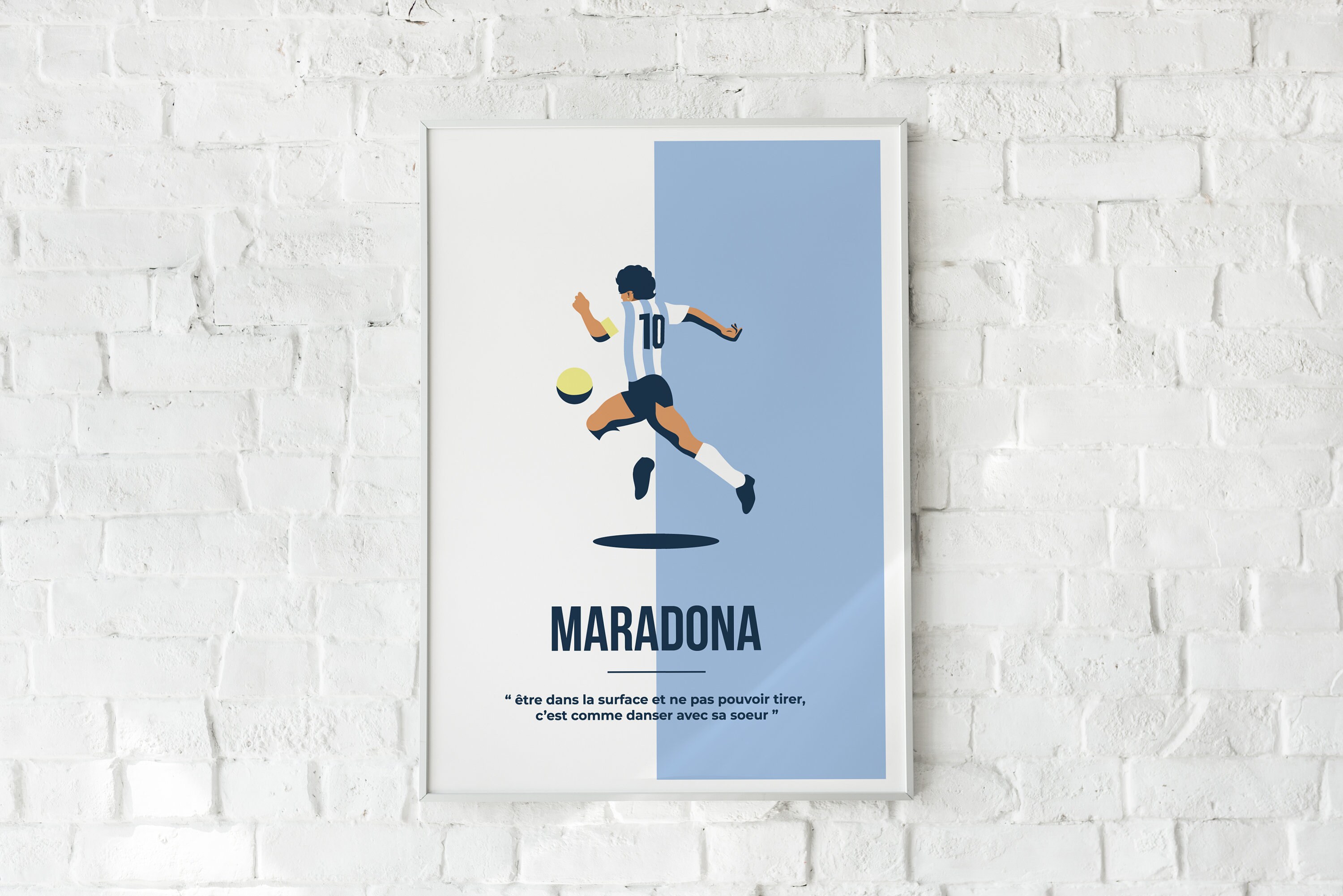 Affiche Diego Maradona La Main de Dieu Foot Vintage 40 X 30 cm.