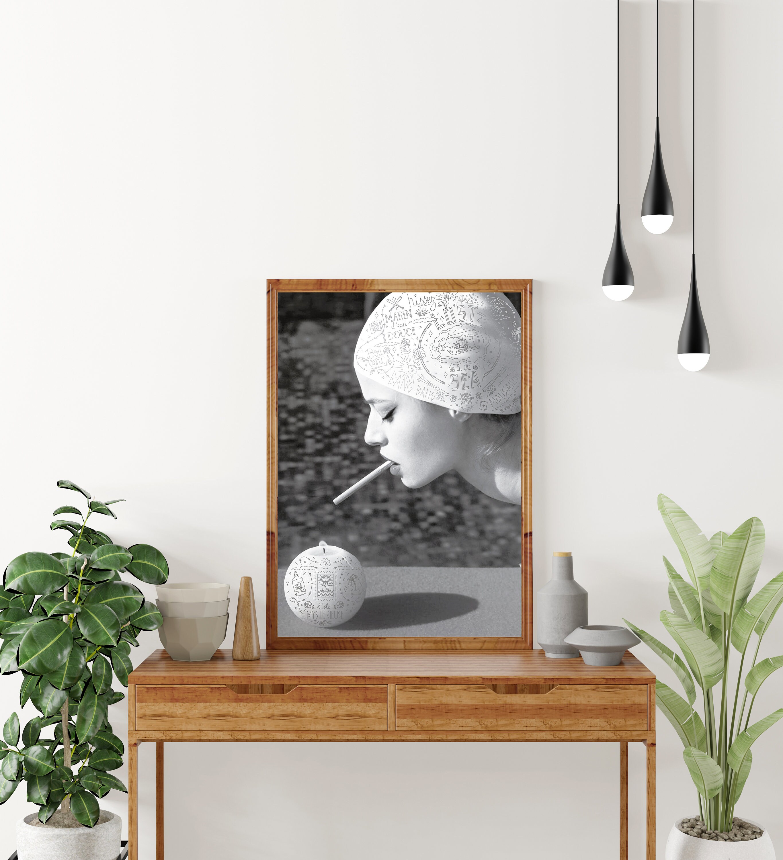 Affiche La Baigneuse Poster Tattoo. 40 X 30 cm.