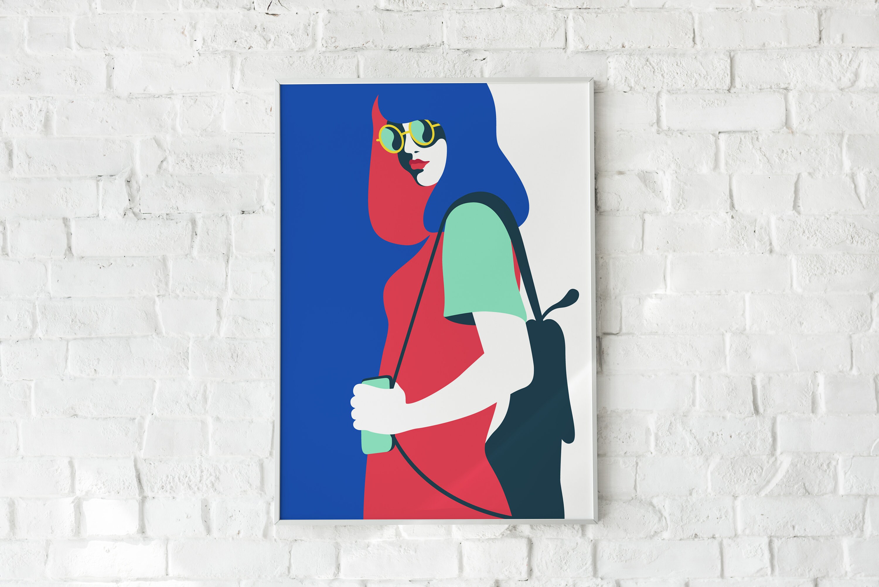 Décoration Murale Affiche Réinterprétation Des Photos de R.doisneau.40 X 30 cm.