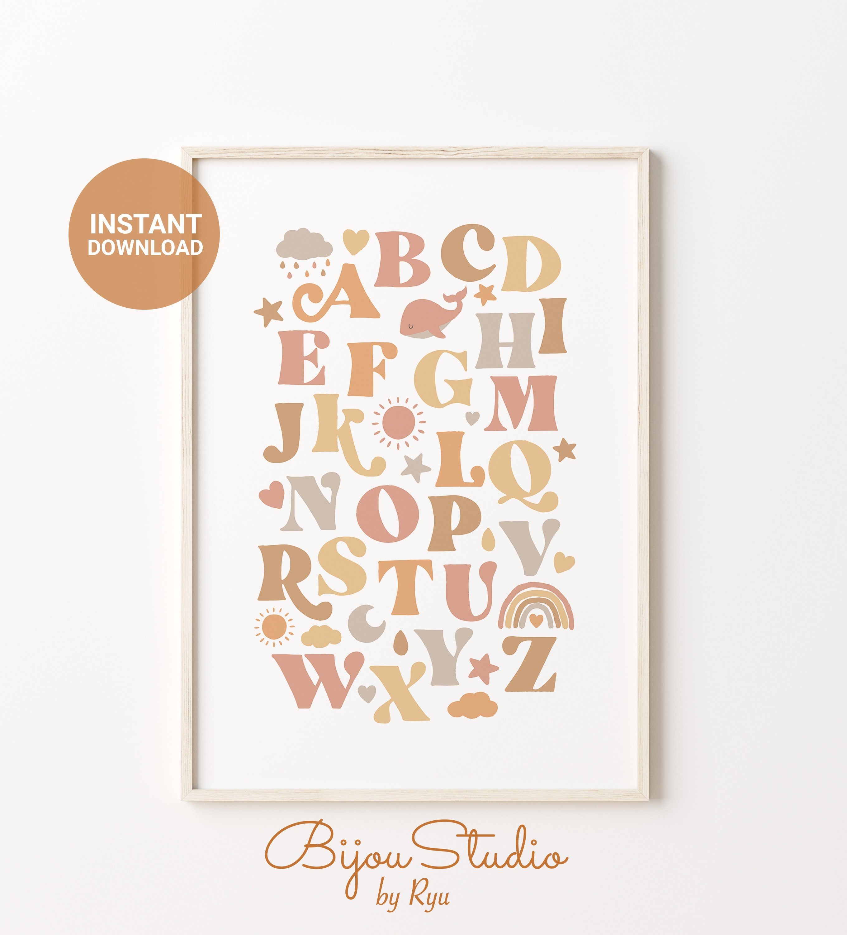Boho Alphabet Letters” Wall Decal – Educational Designs – Shop