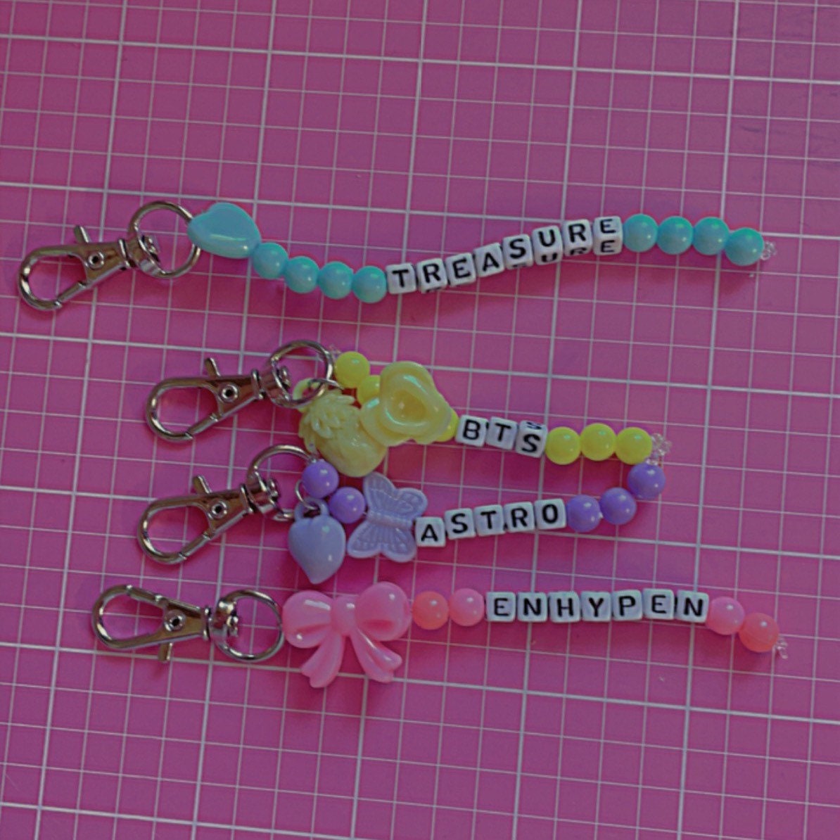 Kpop Beaded keychainsAstro BTS Treasure Enhypen Etsy