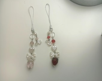 Luvly matching strawberry keychain/phone charm !