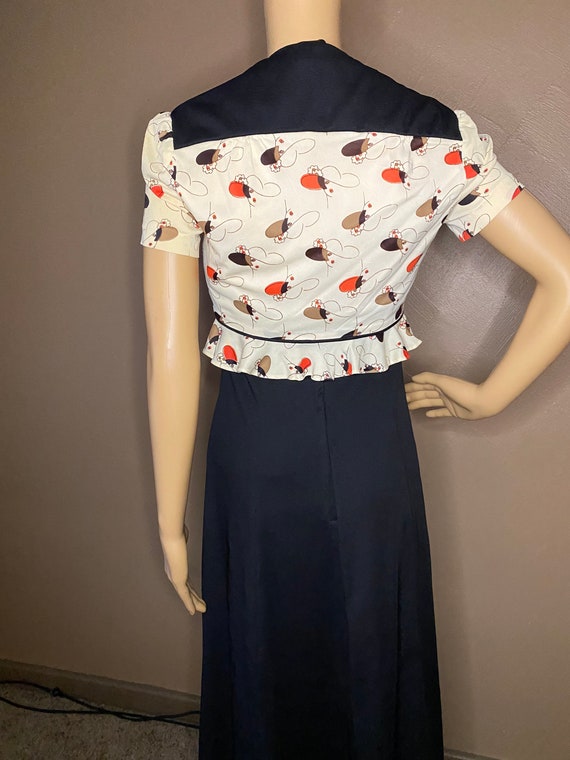 Vintage Lady Print Dress/ Bolero Set - image 7