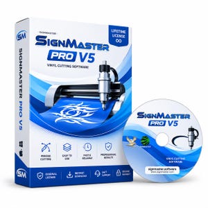 SignMaster Pro V5: Software profesional para corte de vinilo y fabricación de rótulos / Cortadora ARMS y láser