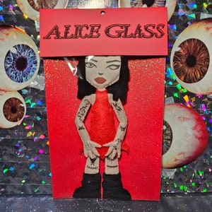 Alice Glass Art Doll 9.5 inches tall - Red Variant