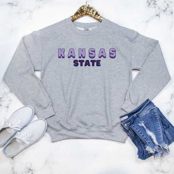 KSU Kansas State University Game Day Hoodie Sweatshirt Heather Grey