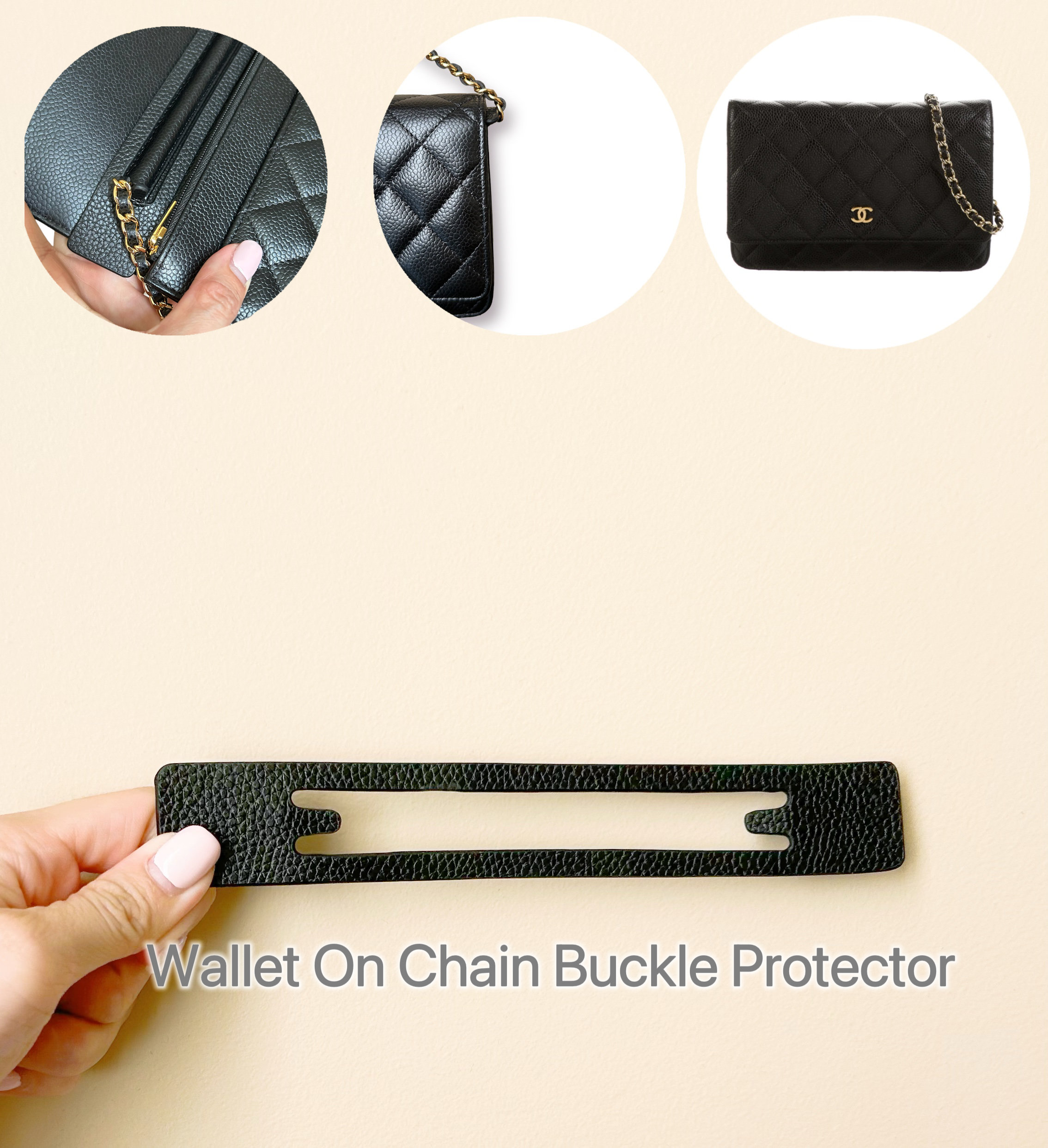 Wallet on Chain Base Shaper / Base Insert / Bag Protector Organizer for C H  A N E L WOC bag NOT Included 