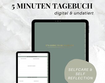 DIARIO DE 5 MINUTOS - cuidado personal diario // 2 minutos de rutina matutina y 3 minutos de reflexión vespertina, diseño estético