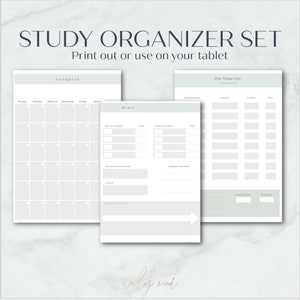 PLANNING & LEARNING TEMPLATES for school and university // to print out or for the tablet