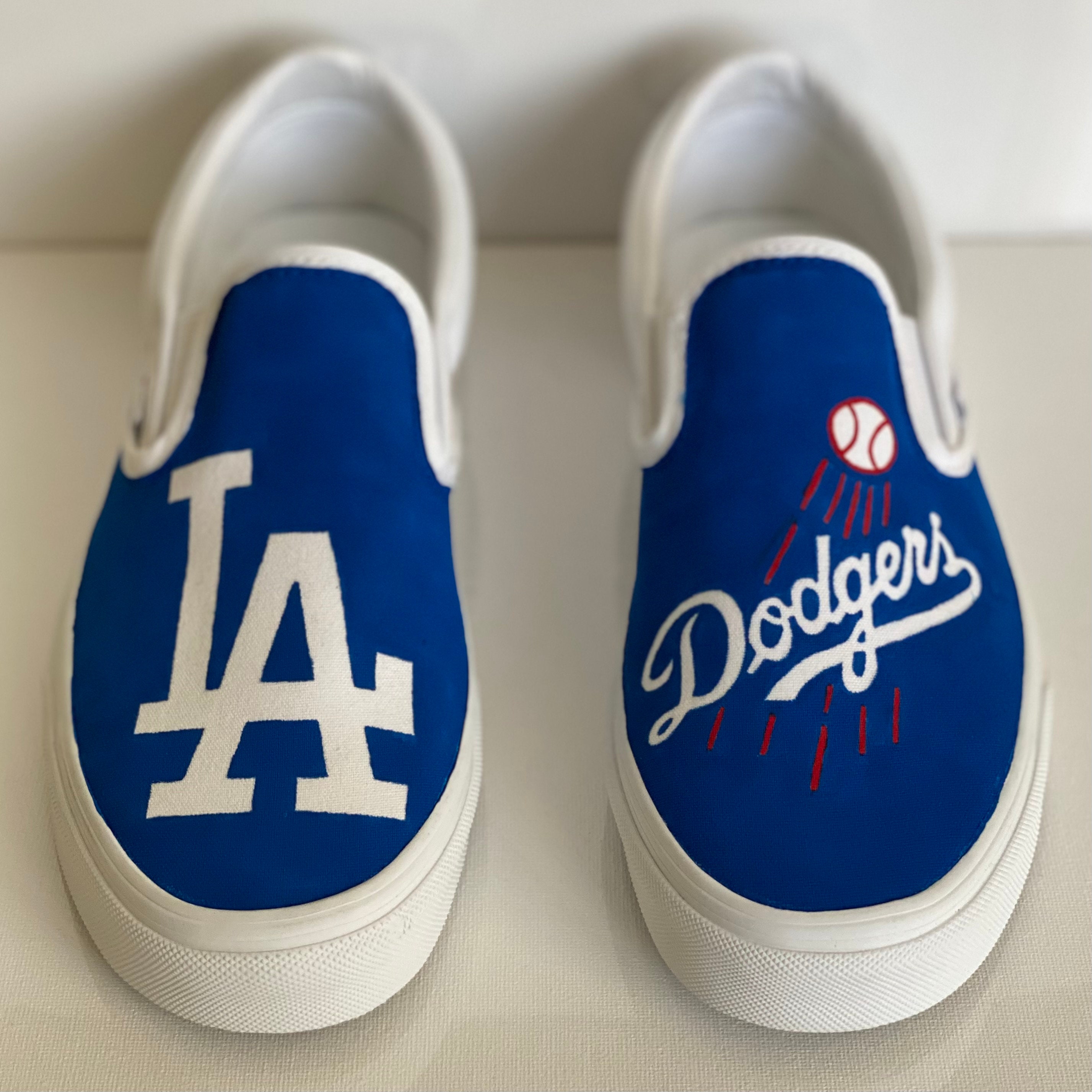 Dodgers Vans Shoes - Etsy