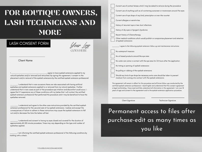 lash-tech-forms-lash-waiver-lash-consent-forms-for-eyelash-etsy