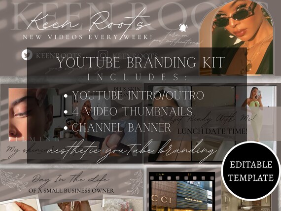 Youtube Intro Kit Youtube Banner Video Thumbnails Youtube Etsy Canada