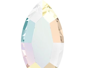 Piedras de imitación Swarovski Navette Hotfix de 8 x 4 mm - Art. 2200, paquete de 72 unidades