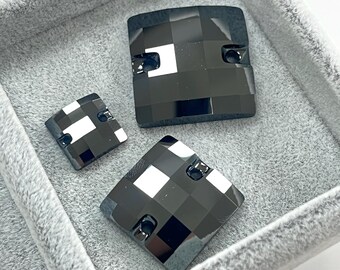 Pietra Swarovski 3293 Scacchiera da cucire - Ematite Jet (280HEM) - Diverse misure disponibili